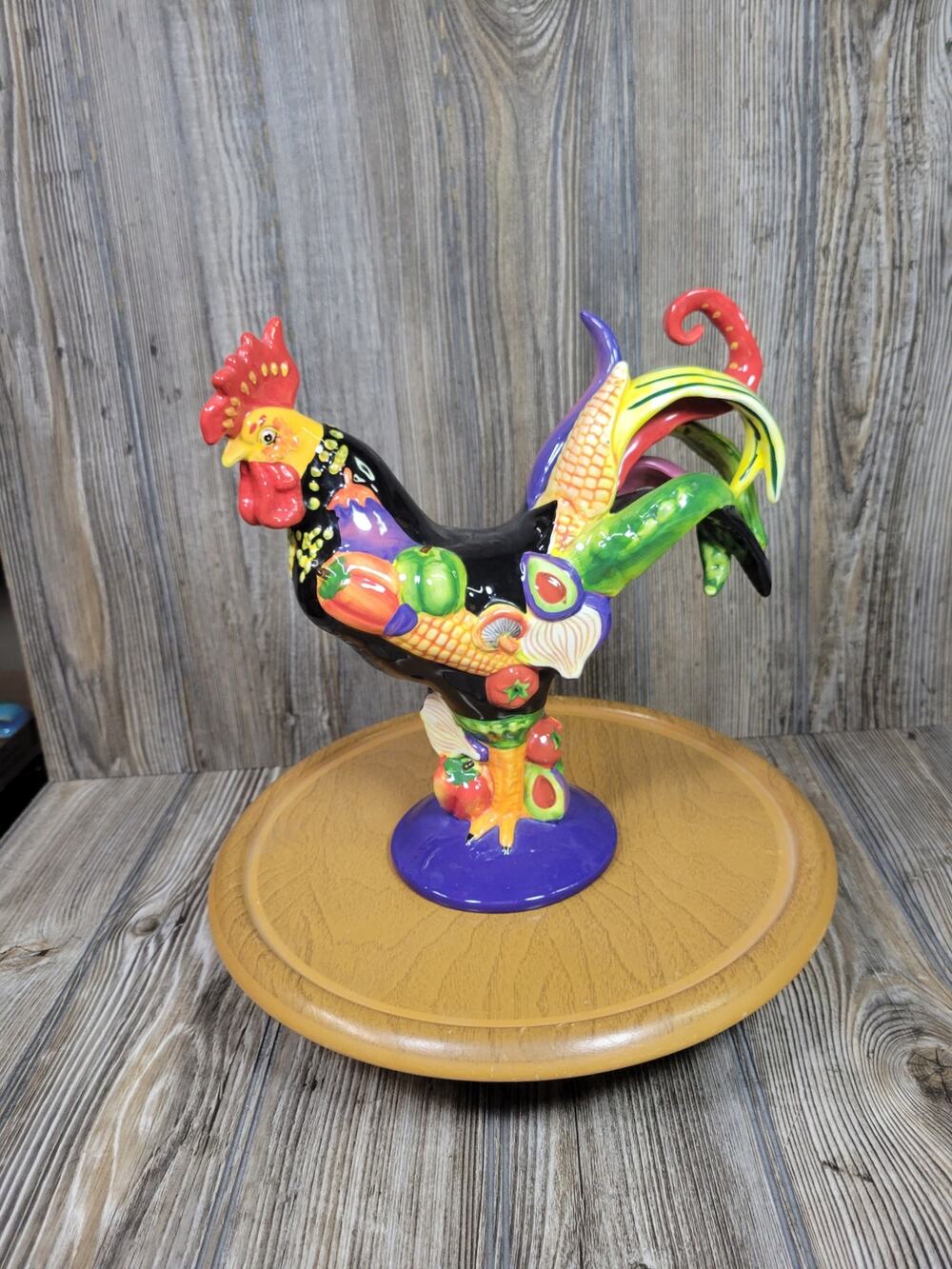 Poultry In Motion Rooster Figurine Chicken Salad Veggie Sharon Neuhaus Westland